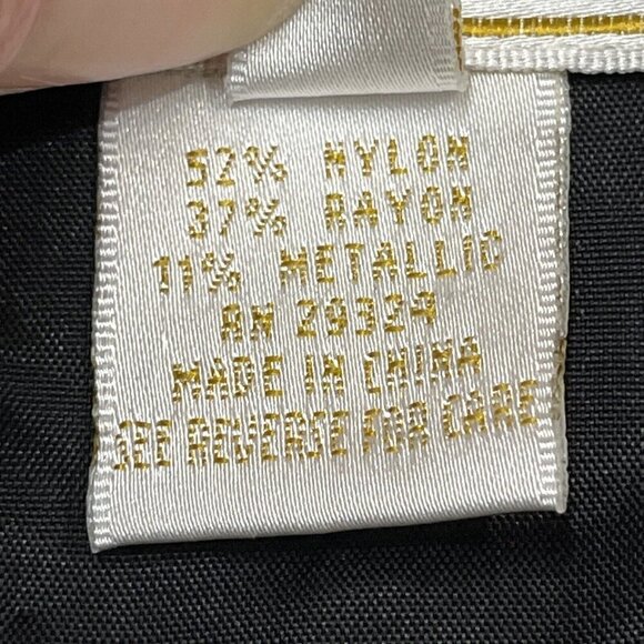 Vintage Vie By Victoria Top Womens 6 Black Silver Metallic Babydoll Whimsigoth - Picture 7 of 8